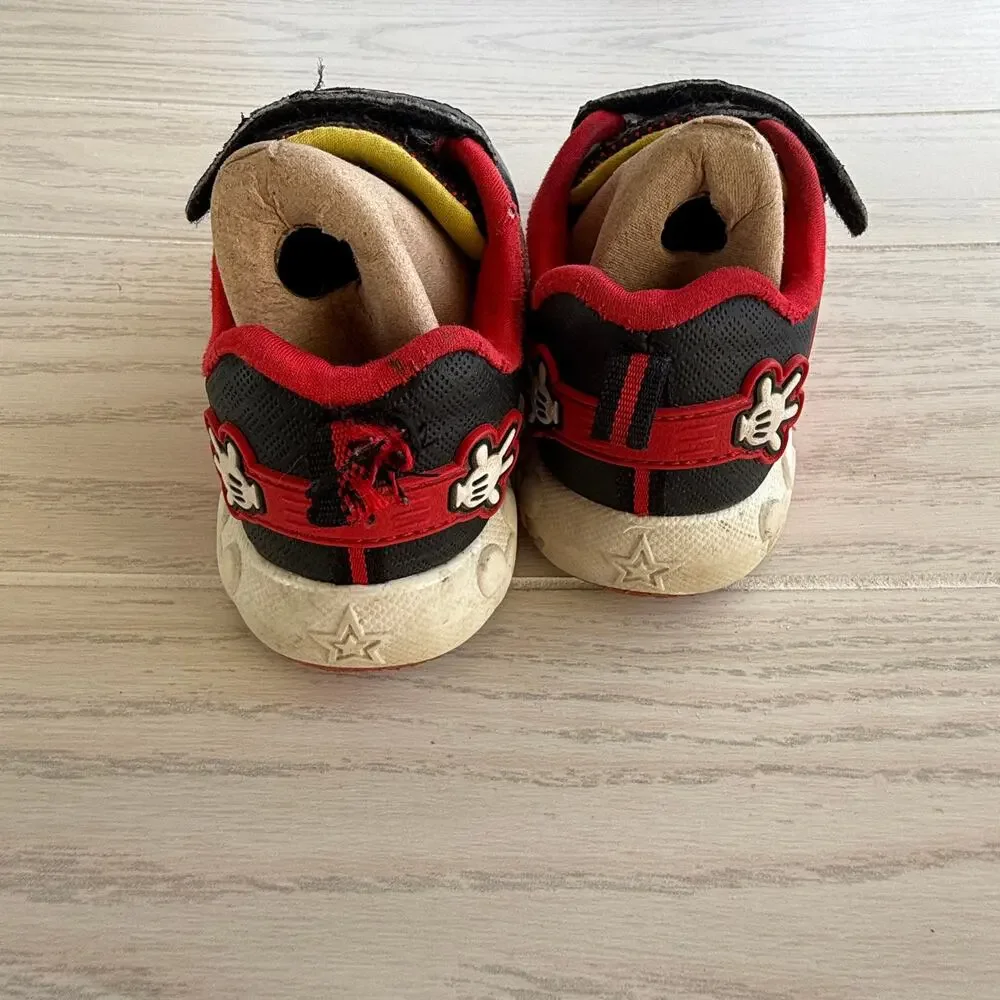 Disney Mickey Mouse Toddler Boys Size 10 Hook Loop Sneakers
